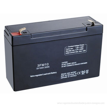6v 10ah Maintenance-free Valve Regulated Lead Acid Battery 3fm10 For Emergency Lighting